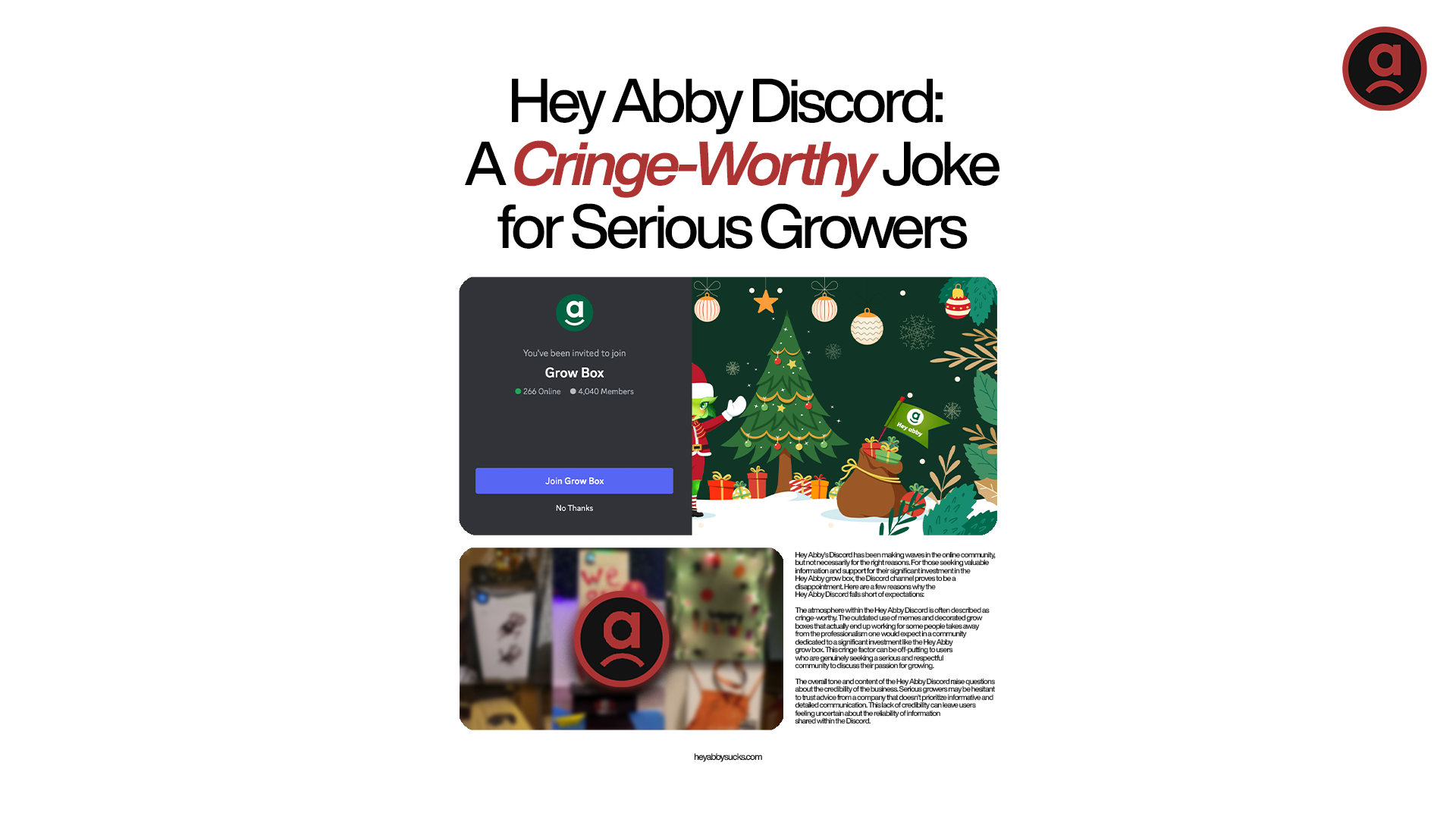 Hey Abby Discord: A Cringe-Worthy Joke for Serious Growers
